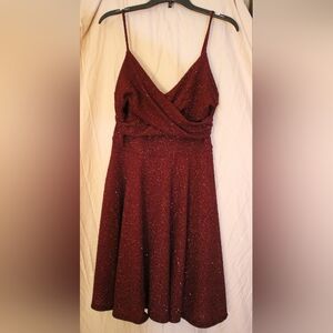 Windsor Burgendy Sprakly Dress